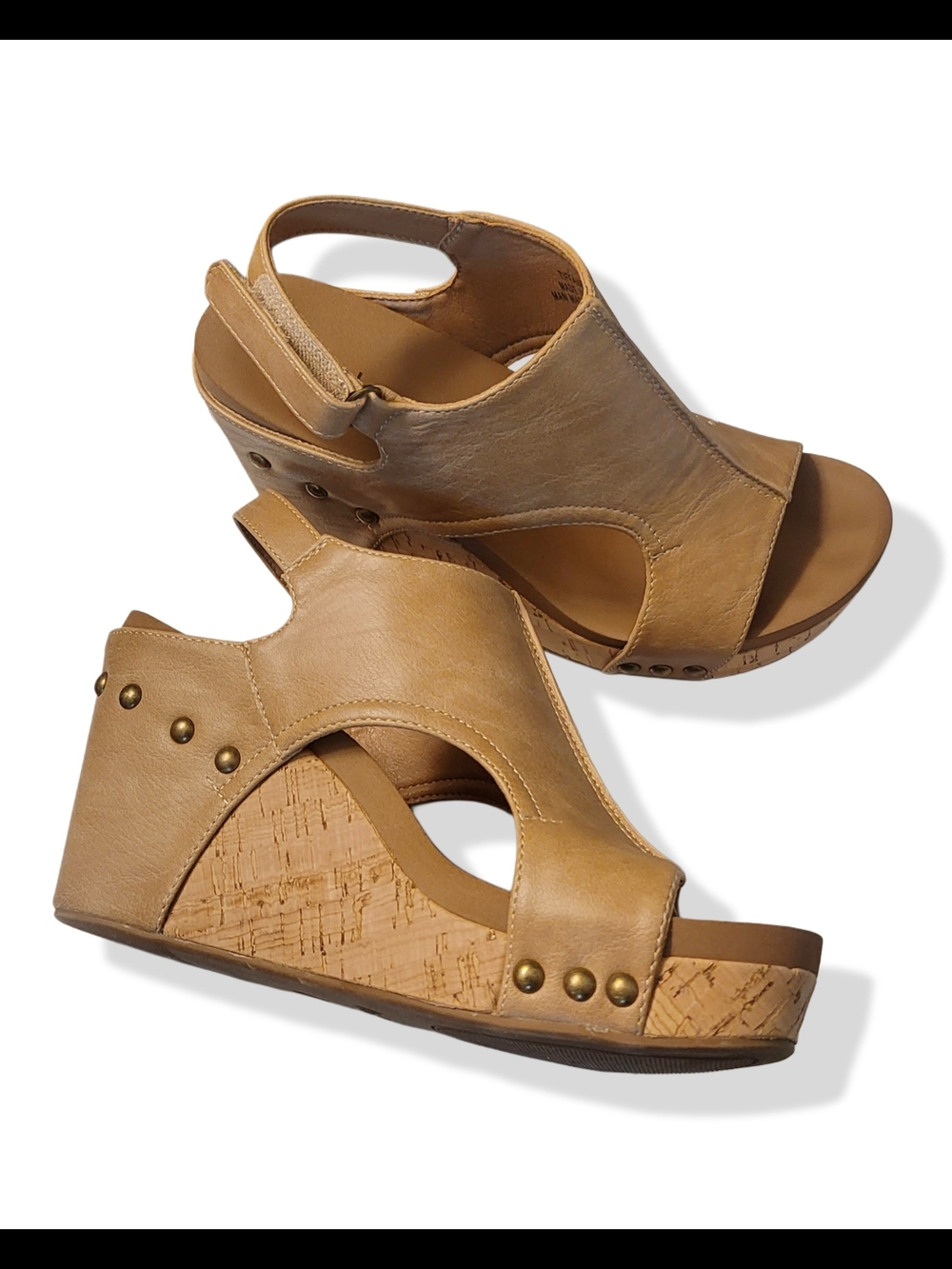 🌿Corkys Footwear Women's Size 7 Carley Wedge Sandals in a Caramel Smooth - Picture 9 of 12